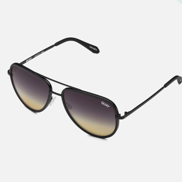 Quay - All In Extra Large Sunglasses - Black / Black Gold - Picture 3 of 8